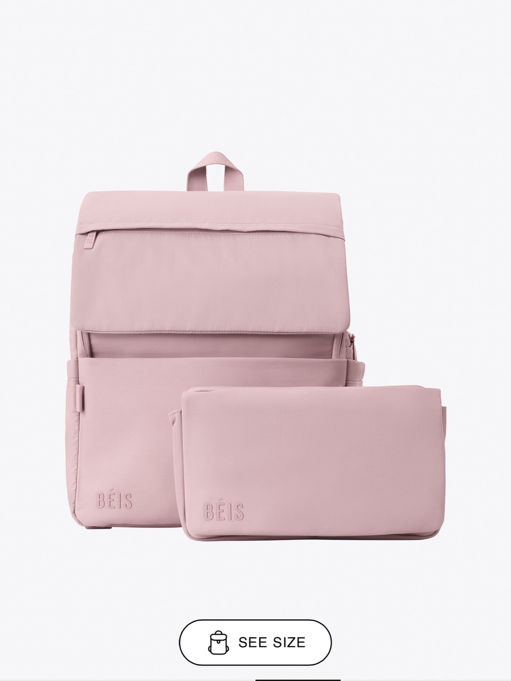 Beis diaper bag in atlas pink